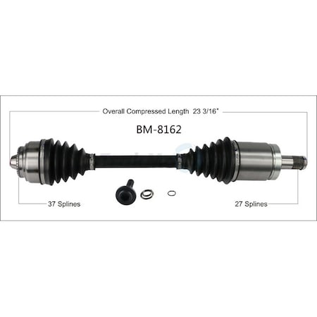 Surtrack Axle Cv Axle Shaft, Bm-8162 BM-8162